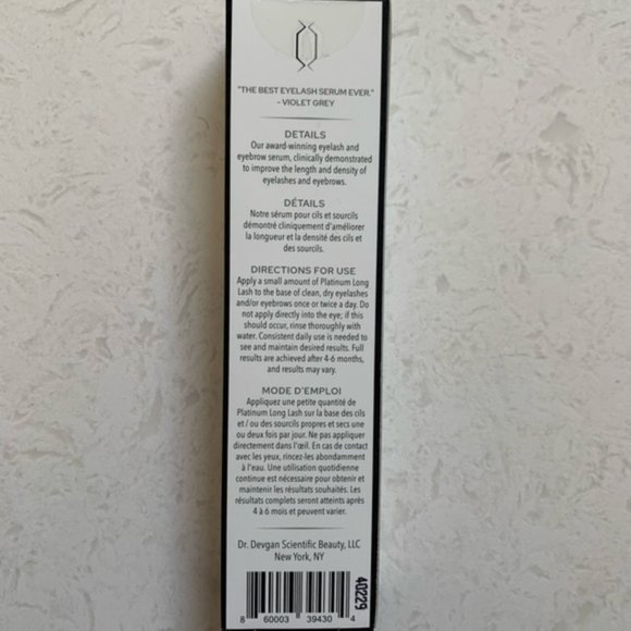 BNIB Dr Lara Devgan Platinum Long Lash Serum Full Size 5mL Retail Price $150.00 - Picture 3 of 8